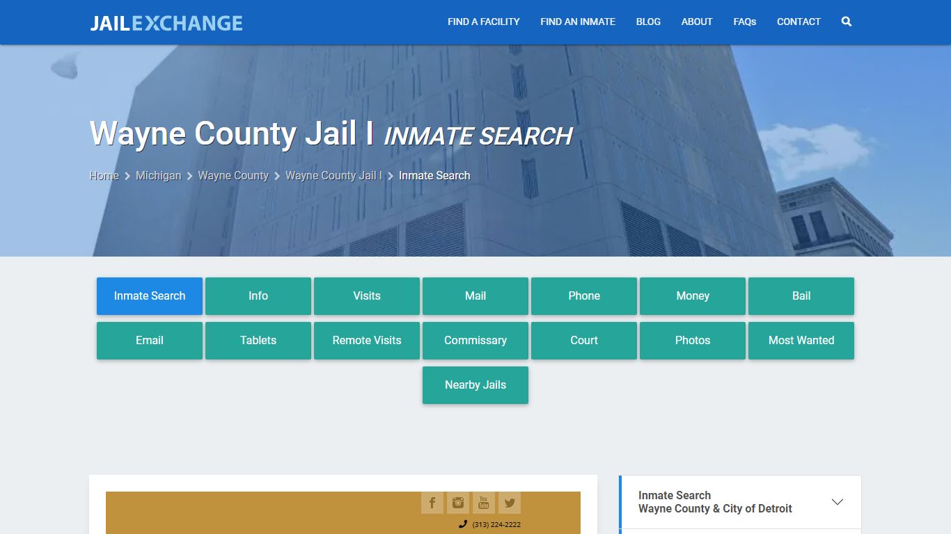 Inmate Search: Roster & Mugshots - Wayne County Jail I, MI